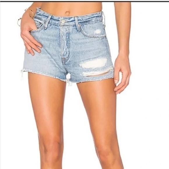 GRLFND Cindy cutoff denim shorts in silly love songs - Picture 2 of 13